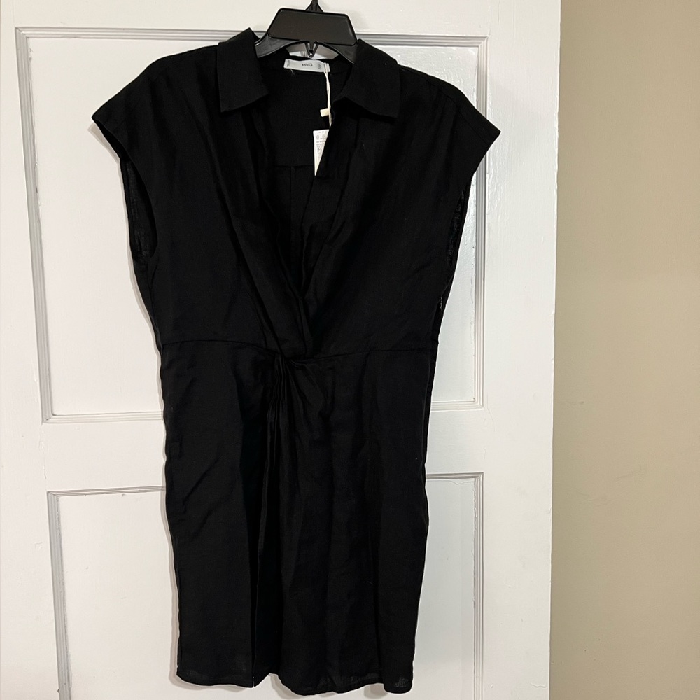 Mango linen mini dress